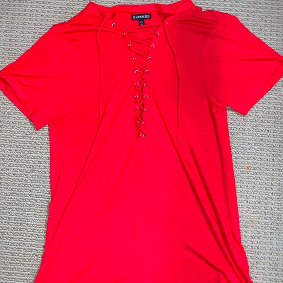 Express lace-up tee❤️🔥🚀 - Picture 4 of 5